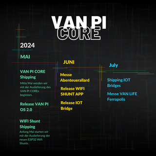 VAN PI CORE, VAN PI OS 2.0 und WIFI SHUNTS Versand Infos